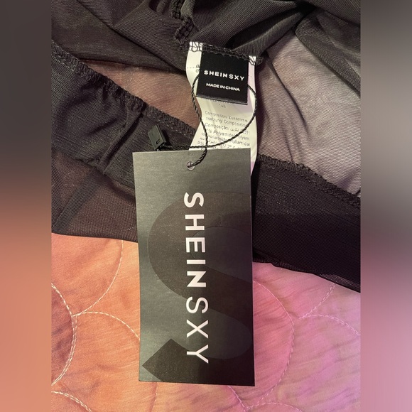 NWT Plus Rhinestone Sheer Mesh Biker Shorts Size 14(1XL)Model is wearing panties - Picture 5 of 6